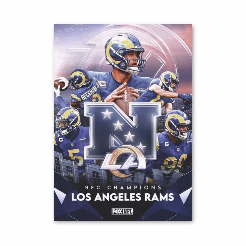 Poster Champions NFC Rams – affiche Football US