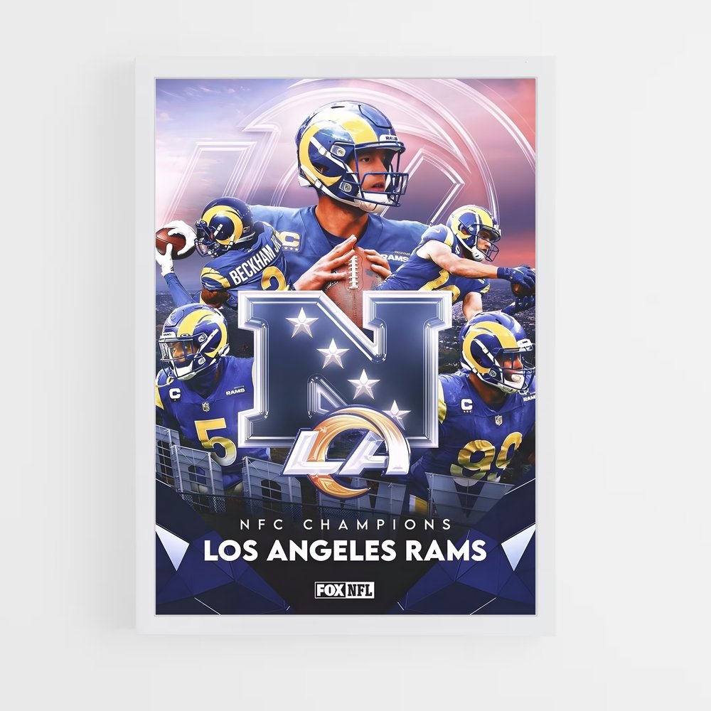 Poster Champions NFC Rams – affiche Football US (vue 3)