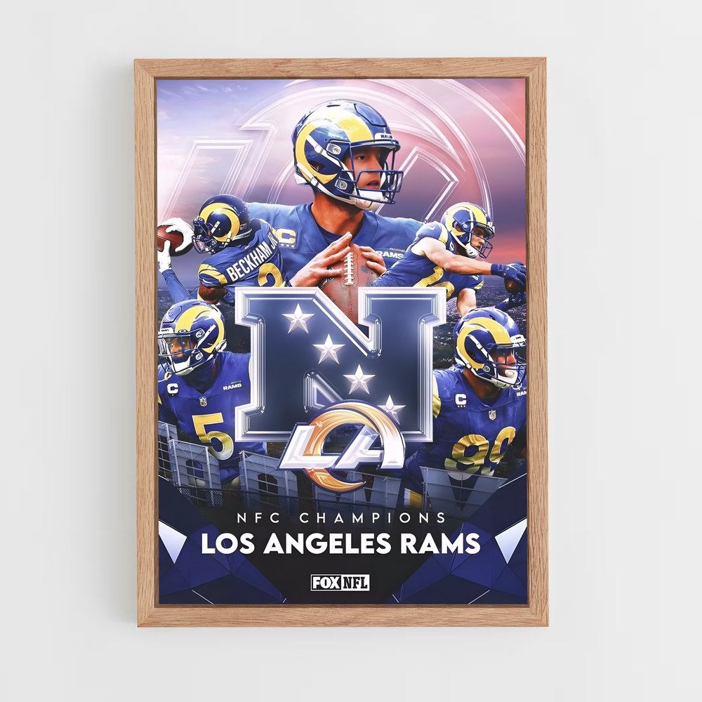 Poster Champions NFC Rams – affiche Football US (vue 4)