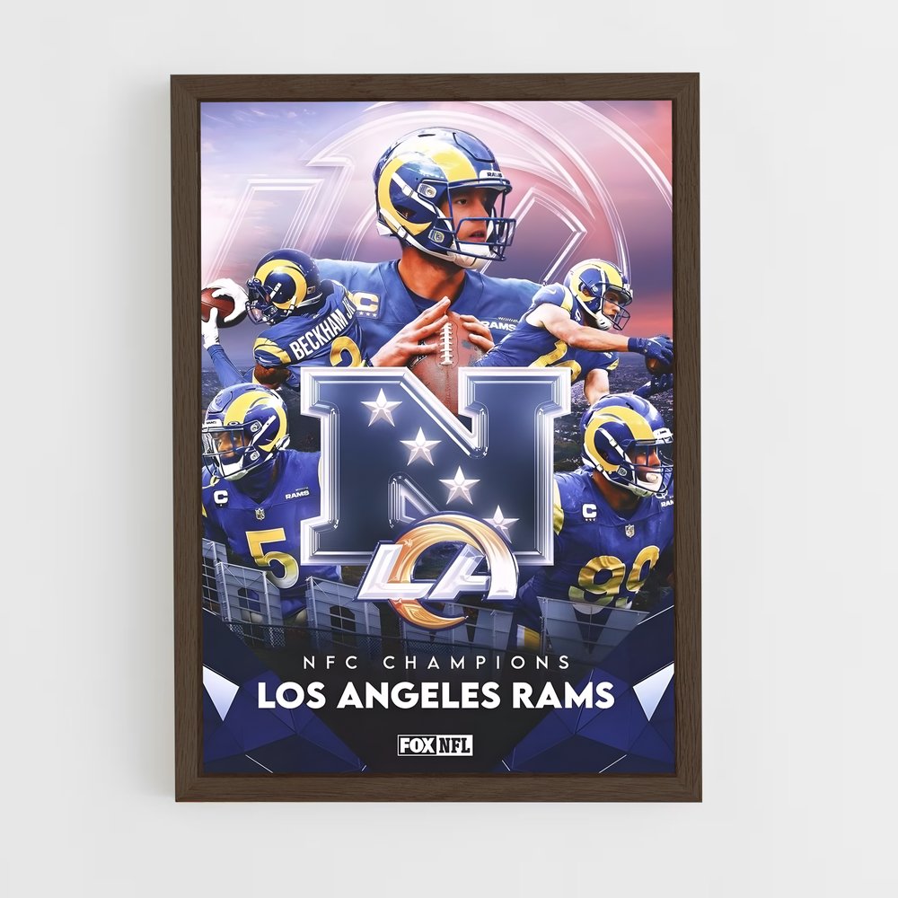 Poster Champions NFC Rams – affiche Football US (vue 5)