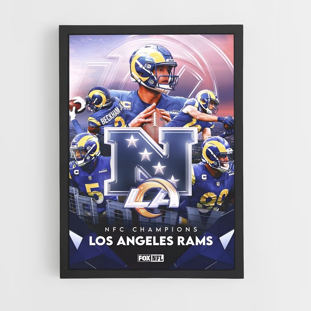 Poster Champions NFC Rams – affiche Football US (vue 2)