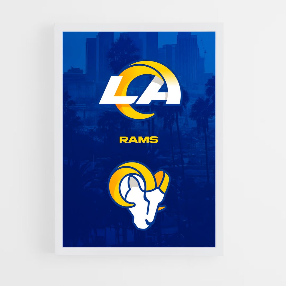 Poster Los Angeles Rams Skyline – affiche Football US (vue 3)