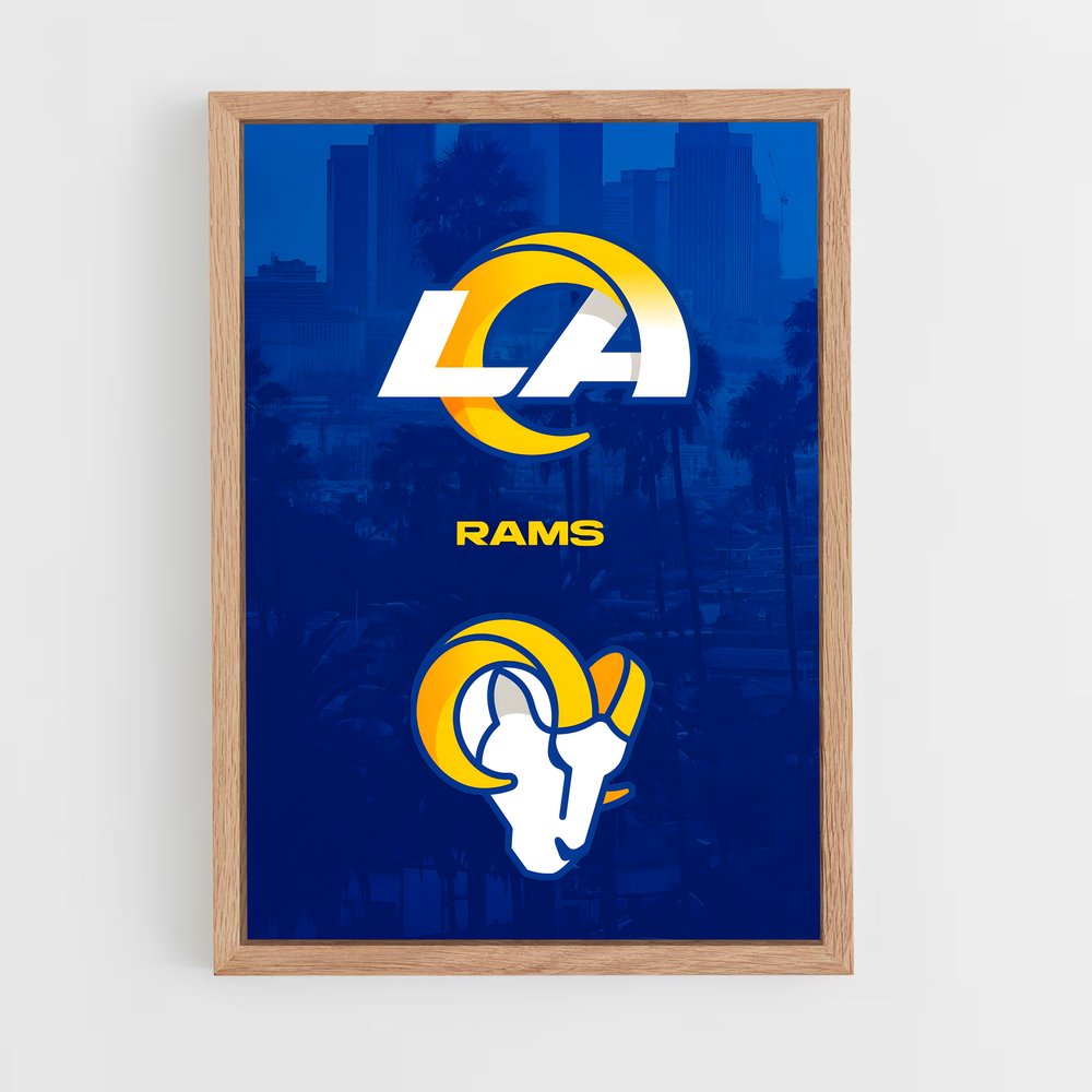 Poster Los Angeles Rams Skyline – affiche Football US (vue 4)