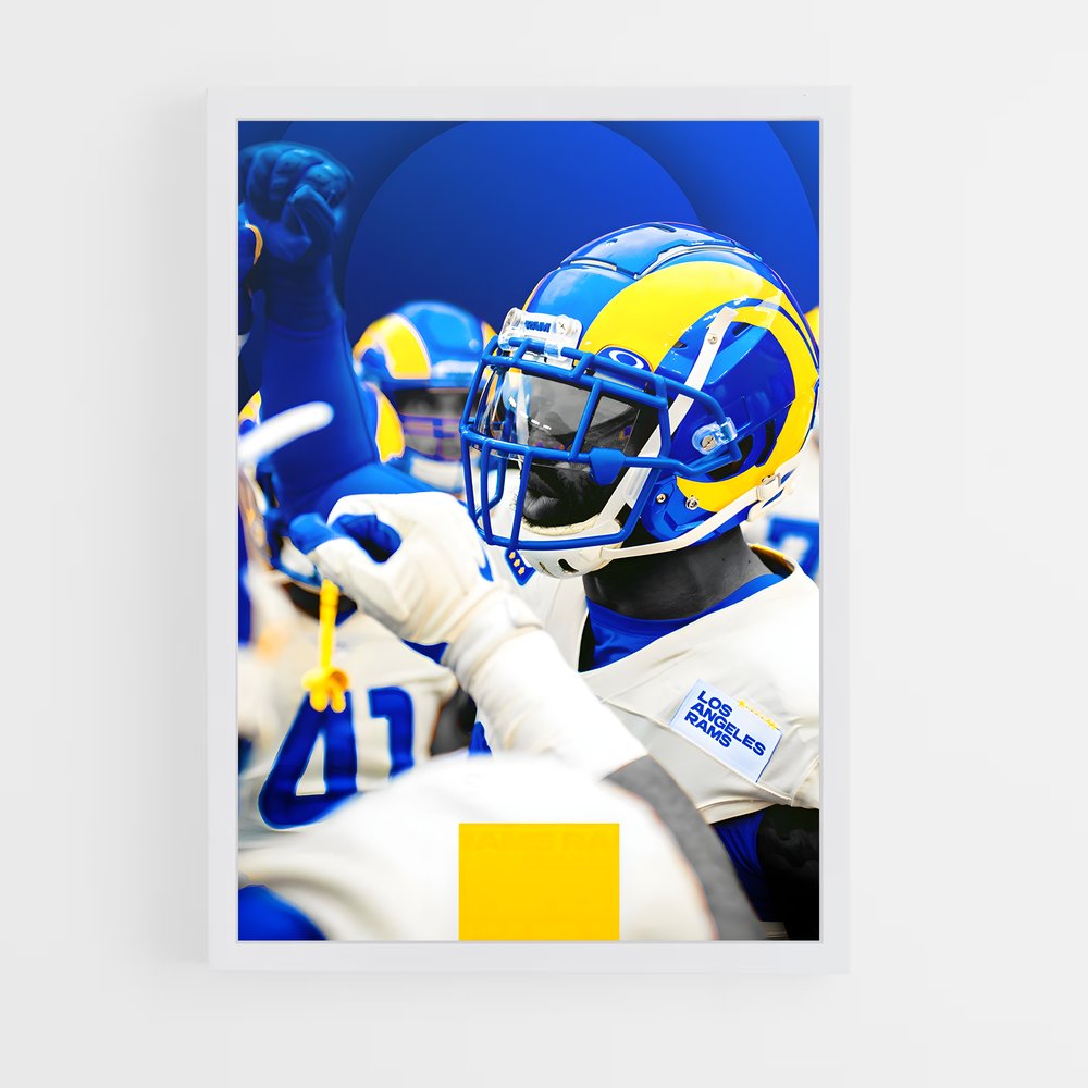 Poster Équipe Los Angeles Rams – affiche Football US (vue 3)