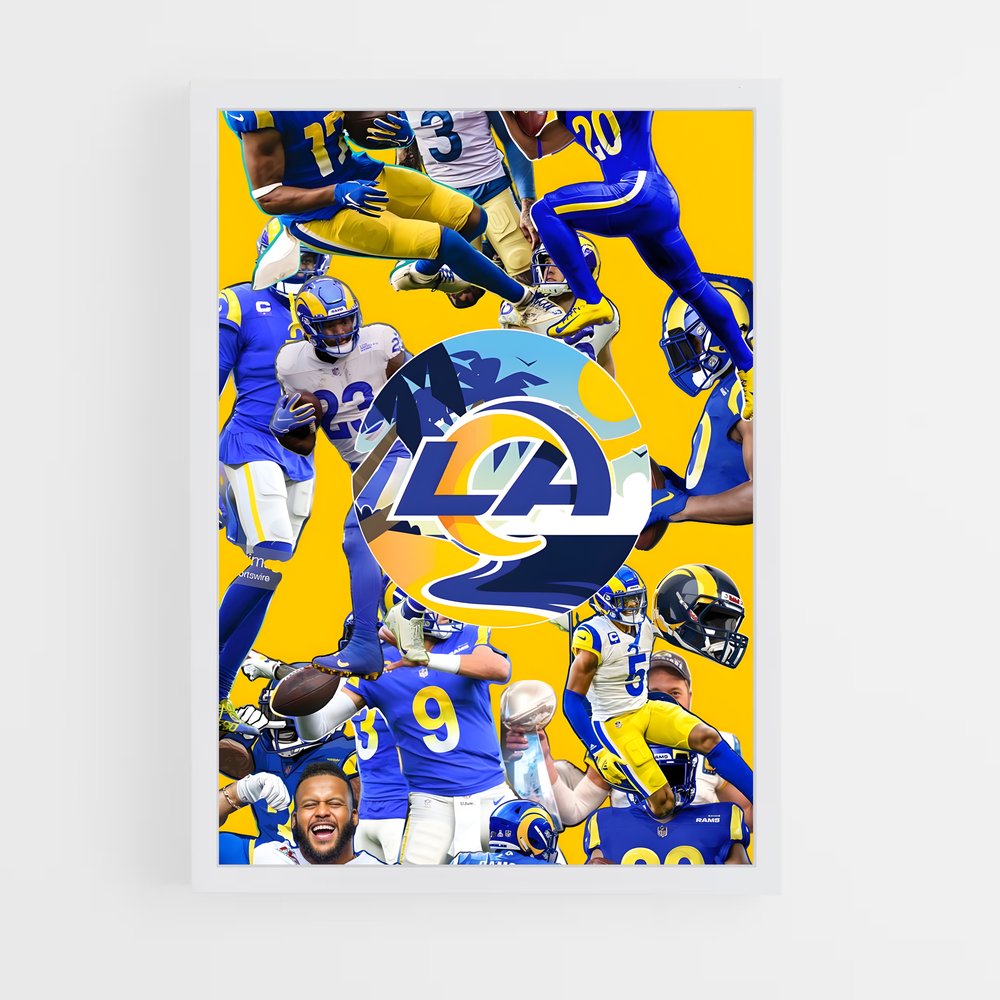 Poster Équipe LA Rams – affiche Football US (vue 3)