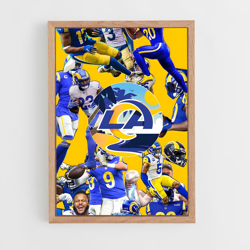 Poster Équipe LA Rams – affiche Football US (vue 4)