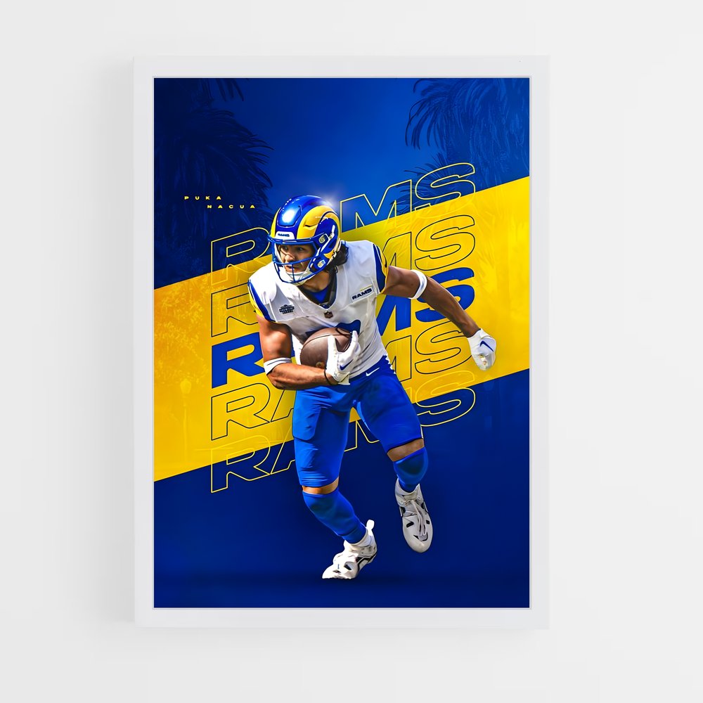 Poster Rams Dynamique – affiche Football US (vue 3)