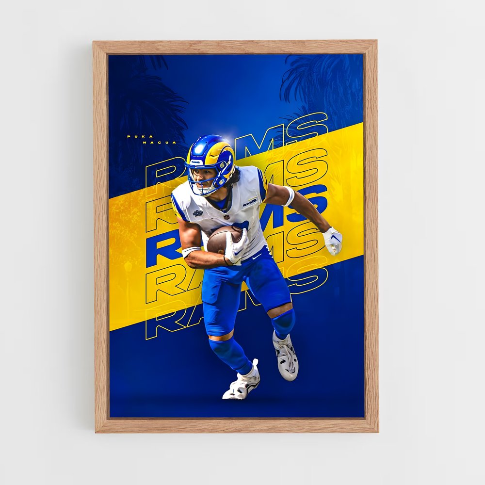 Poster Rams Dynamique – affiche Football US (vue 4)