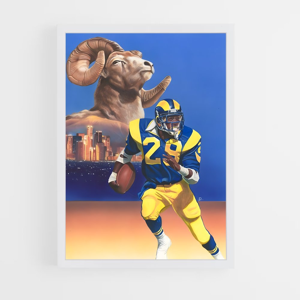 Poster Rams de Los Angeles Vintage – affiche Football US (vue 3)