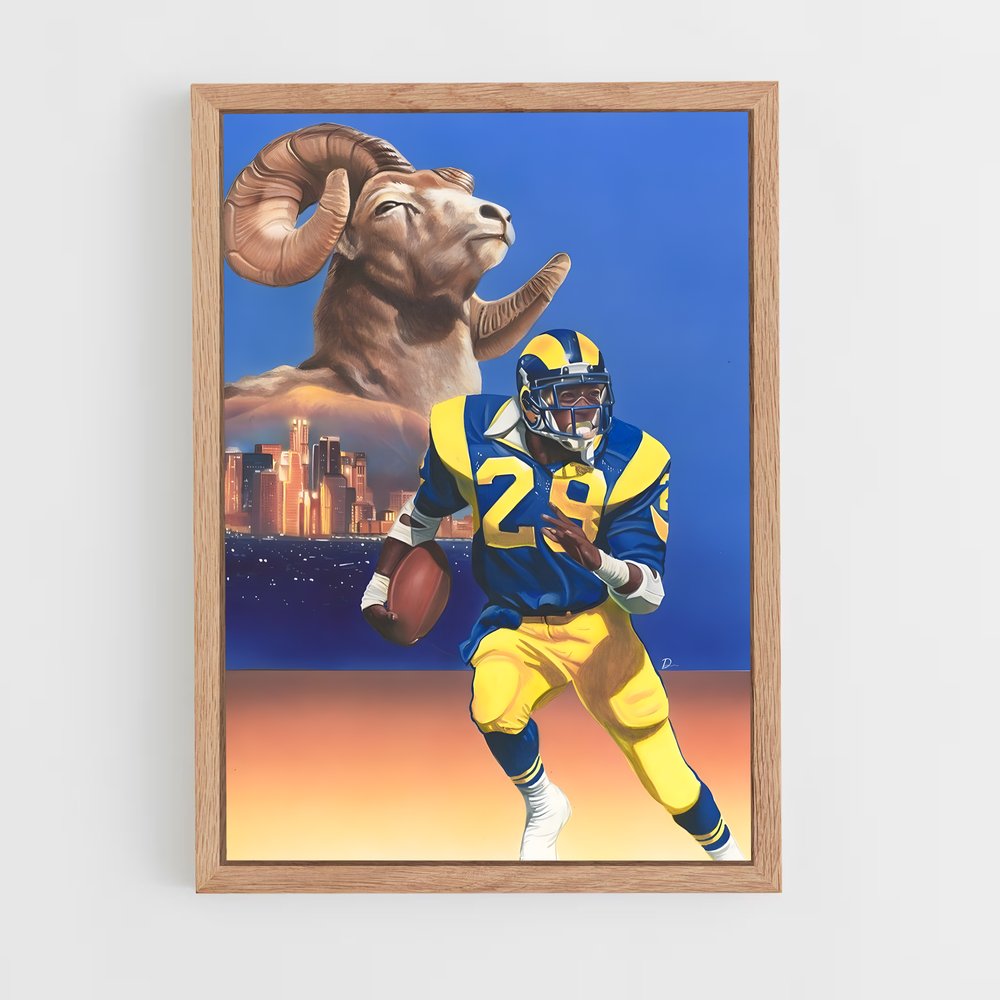 Poster Rams de Los Angeles Vintage – affiche Football US (vue 4)