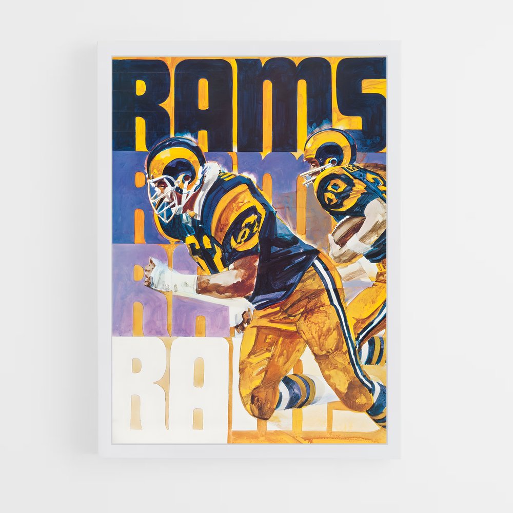 Poster Rams Énergie Vintage – affiche Football US (vue 3)