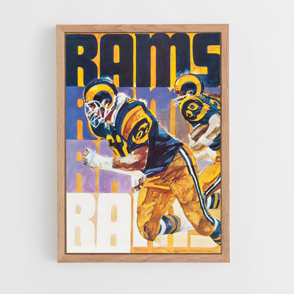 Poster Rams Énergie Vintage – affiche Football US (vue 4)