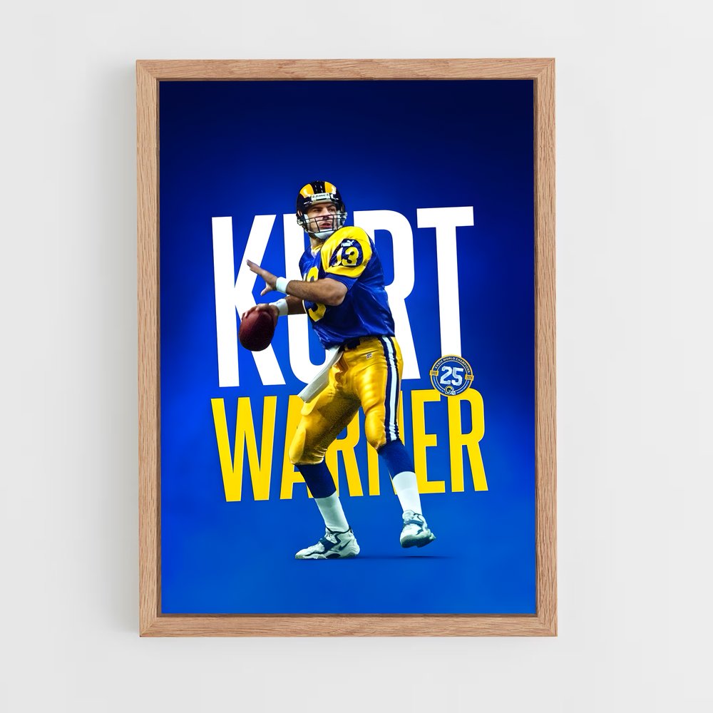 Poster Kurt Warner Rams – affiche Football US (vue 4)