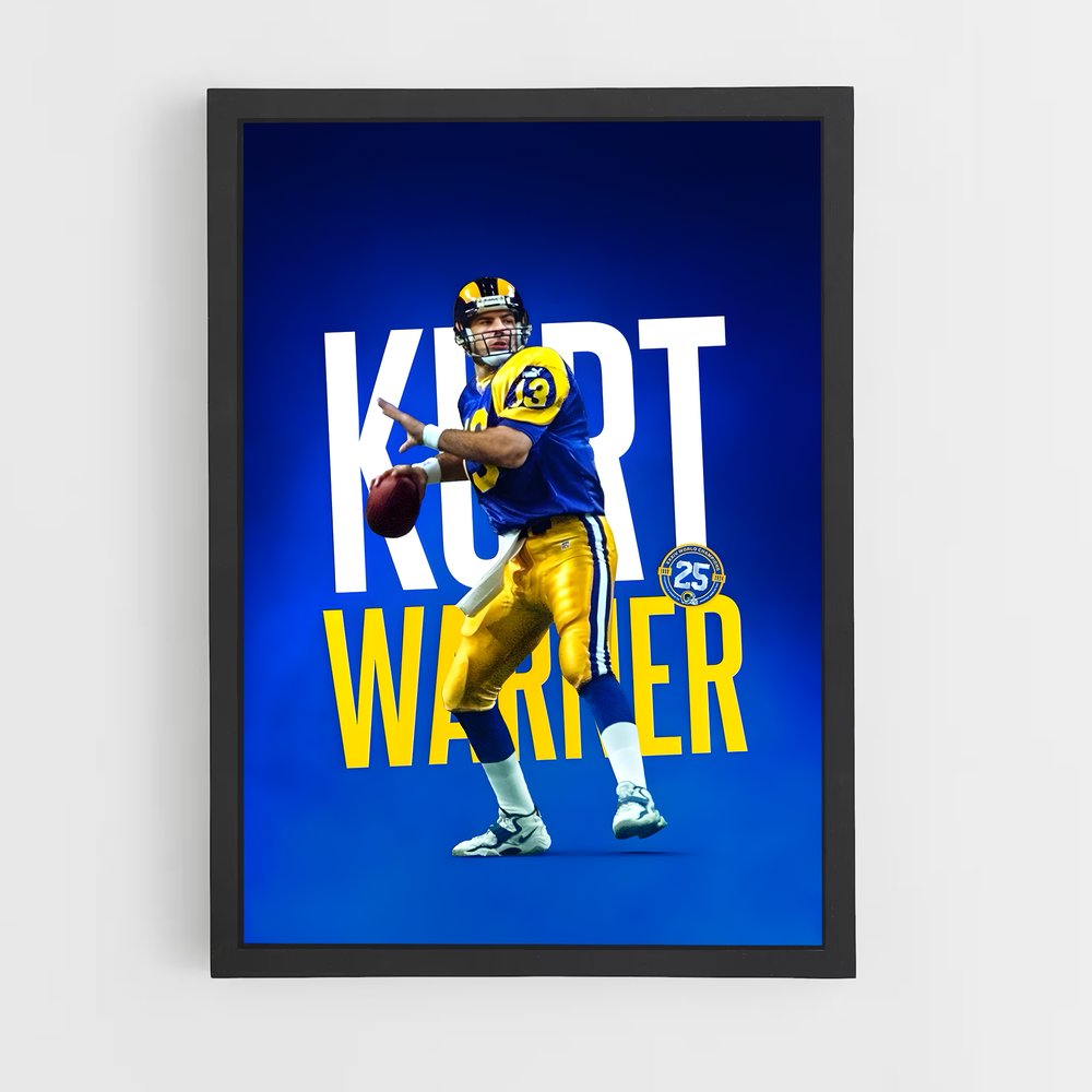 Poster Kurt Warner Rams – affiche Football US (vue 2)