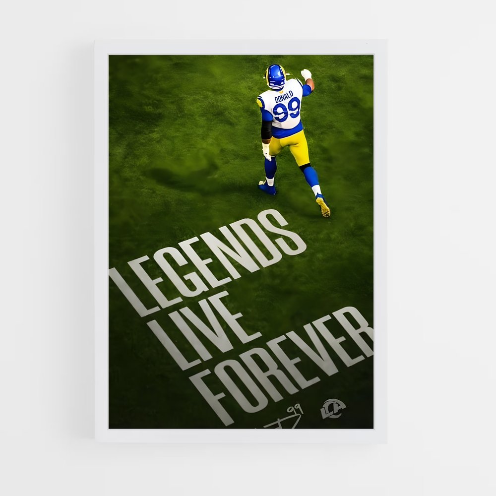 Poster Légendes Éternelles – affiche Football US (vue 3)