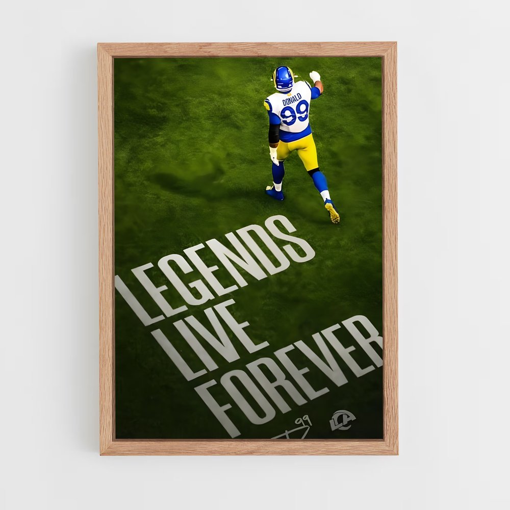 Poster Légendes Éternelles – affiche Football US (vue 4)