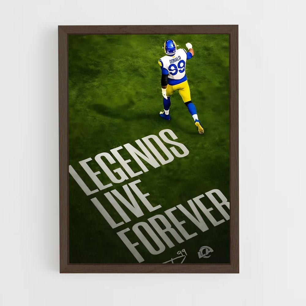 Poster Légendes Éternelles – affiche Football US (vue 5)