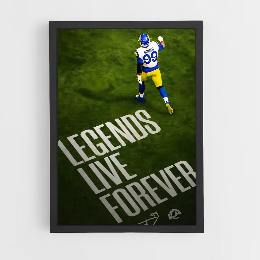 Poster Légendes Éternelles – affiche Football US (vue 2)