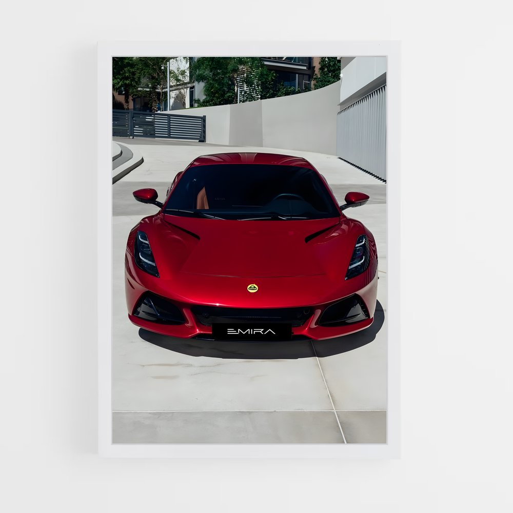 Poster Voiture Rouge Emira – affiche Lotus (vue 3)