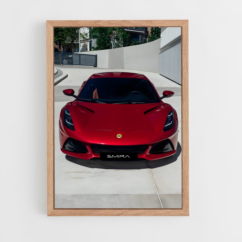 Poster Voiture Rouge Emira – affiche Lotus (vue 4)