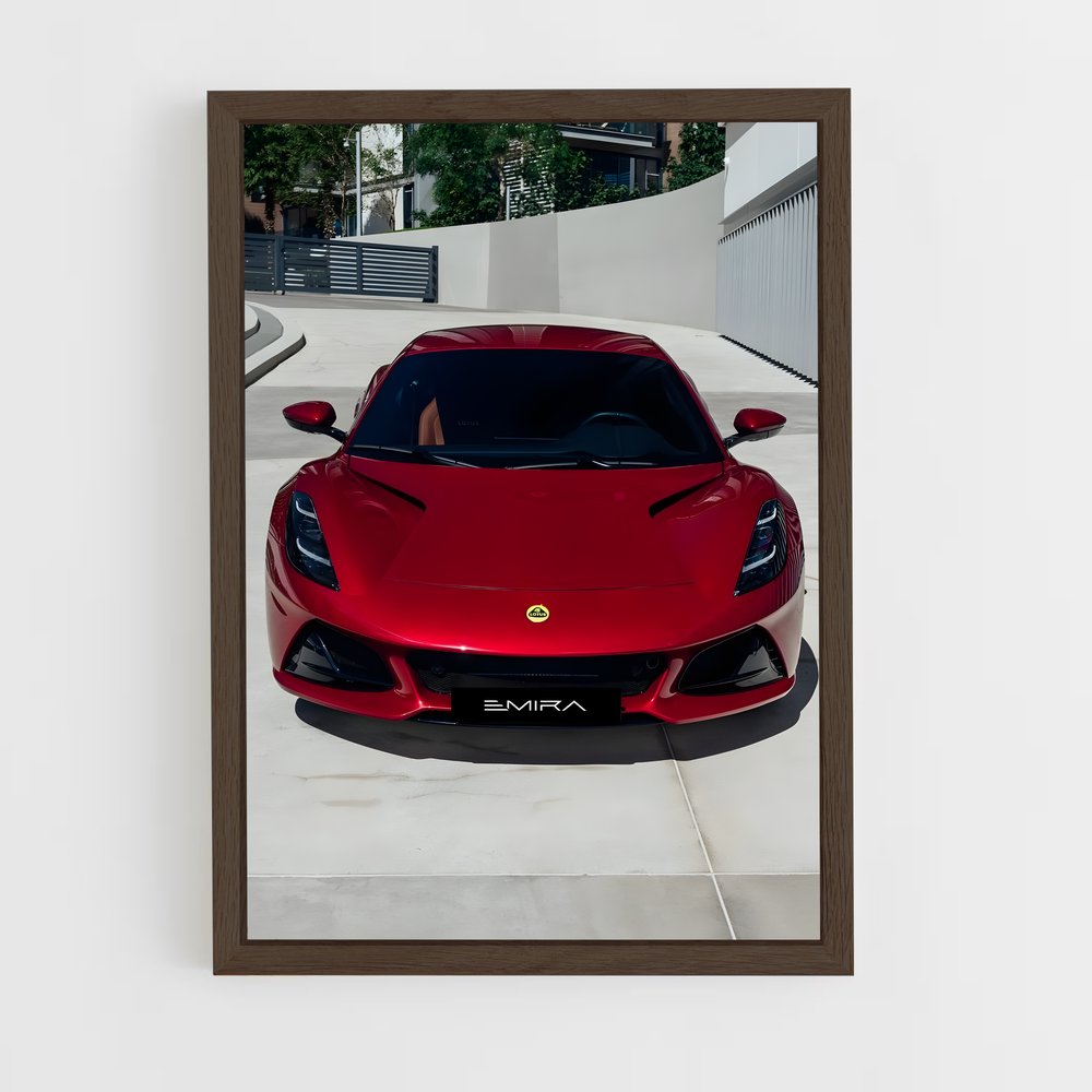 Poster Voiture Rouge Emira – affiche Lotus (vue 5)