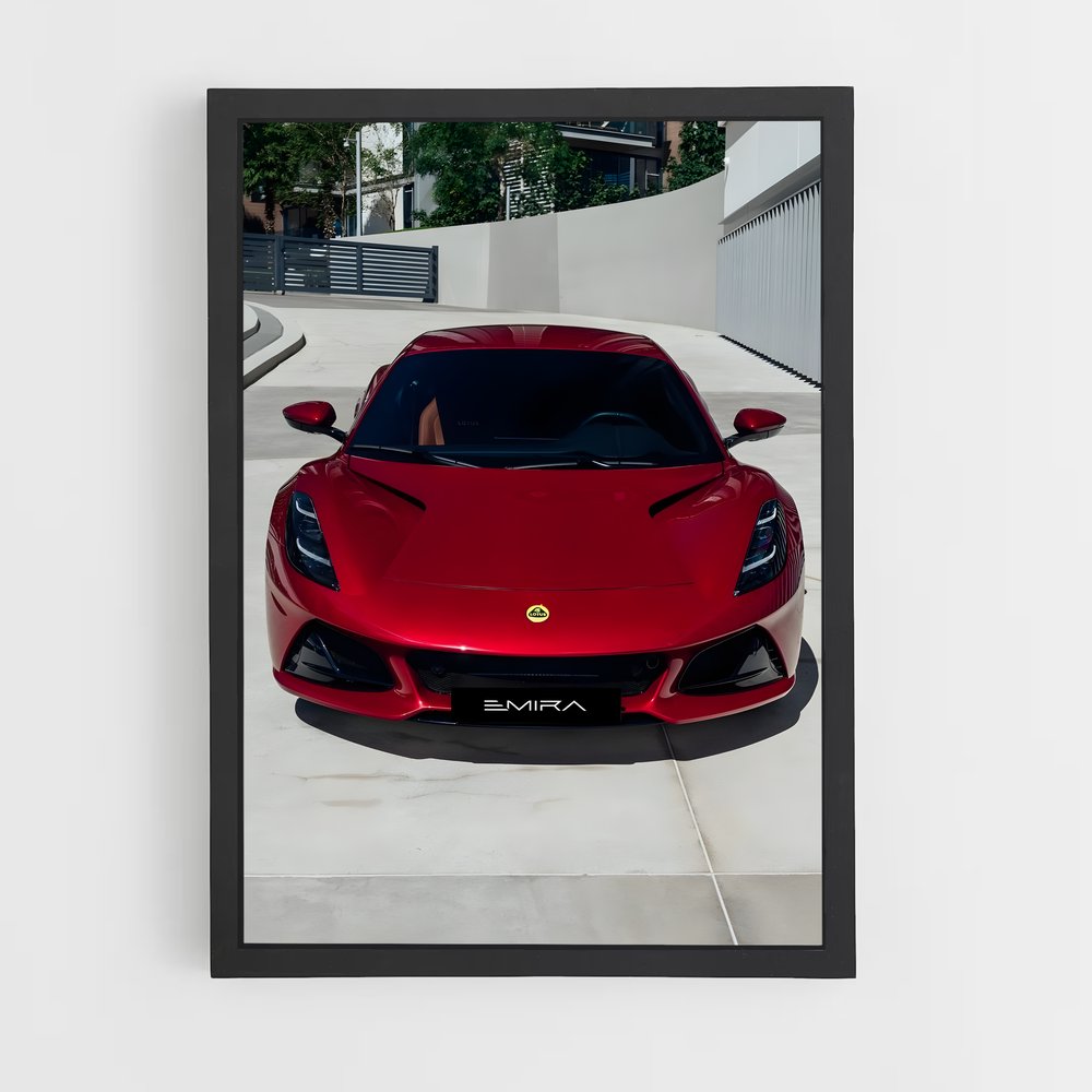 Poster Voiture Rouge Emira – affiche Lotus (vue 2)