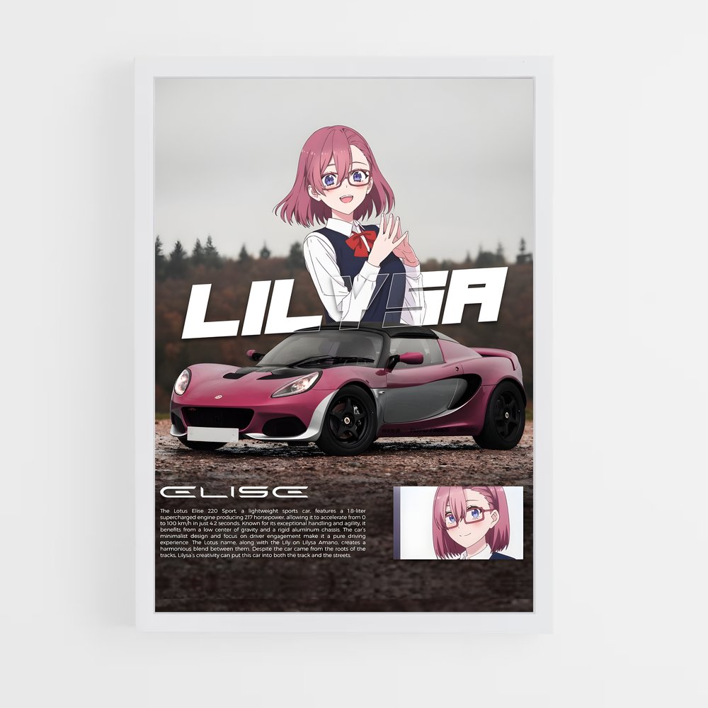 Poster Elisa Racing – affiche Lotus (vue 3)