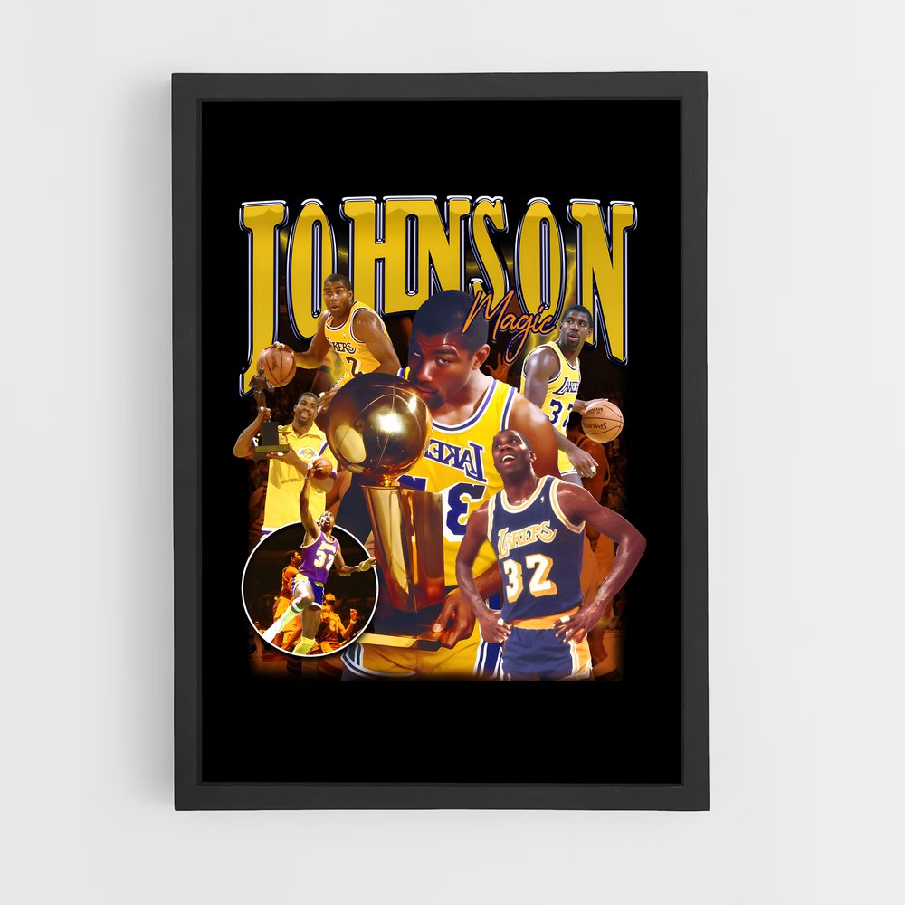 Poster Victoire Johnson – affiche Basketball (vue 2)