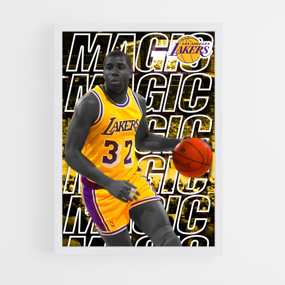 Poster Magic Lakers – affiche Basketball (vue 3)