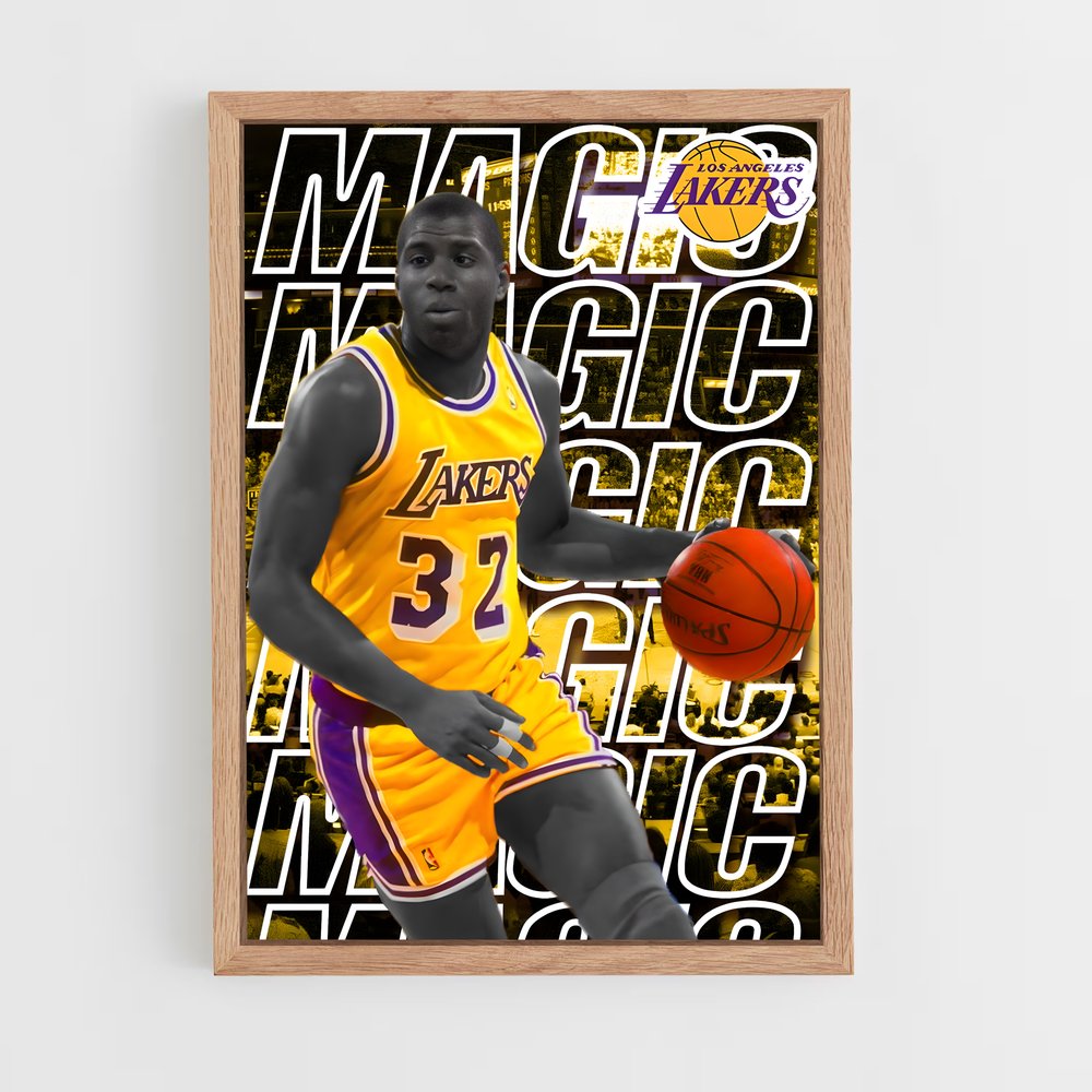 Poster Magic Lakers – affiche Basketball (vue 4)
