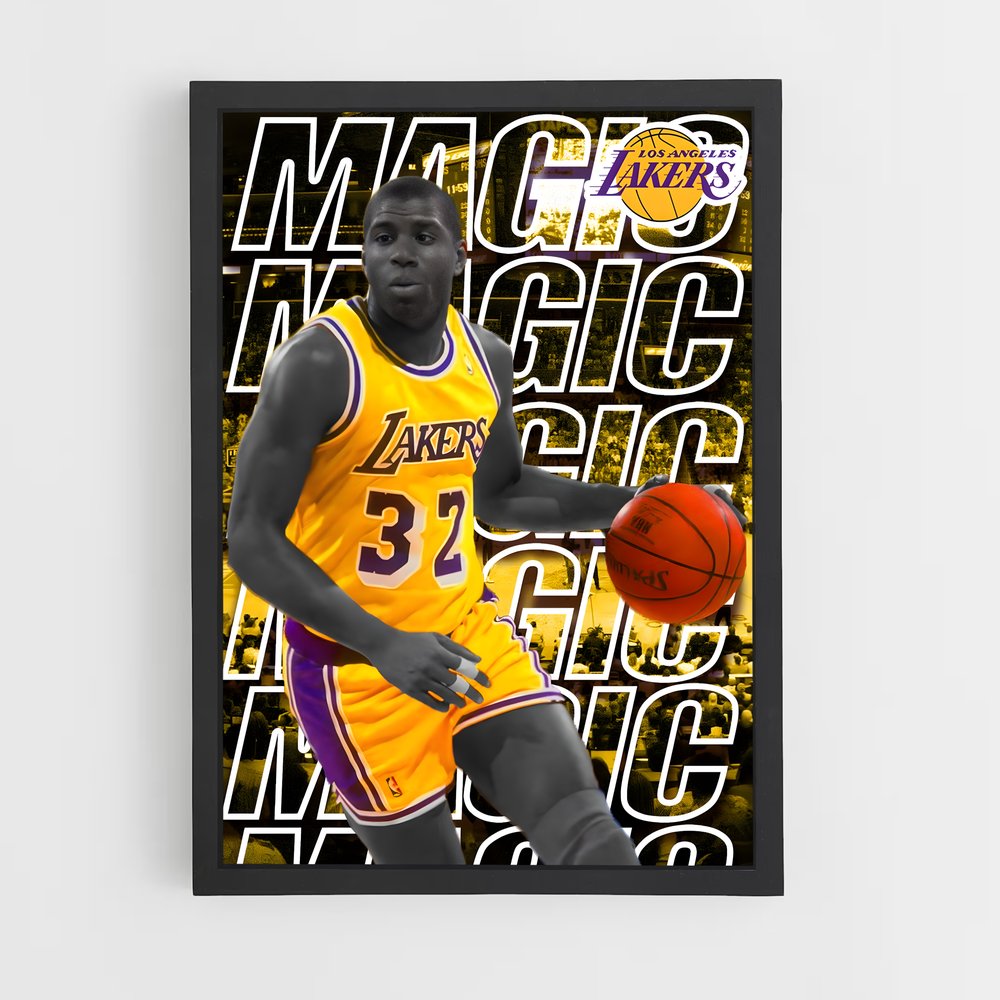 Poster Magic Lakers – affiche Basketball (vue 2)