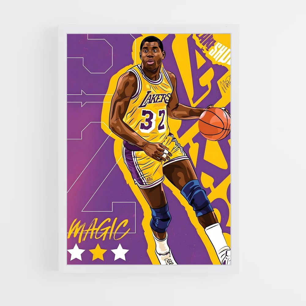 Poster Showtime Lakers Icons – affiche Basketball (vue 3)