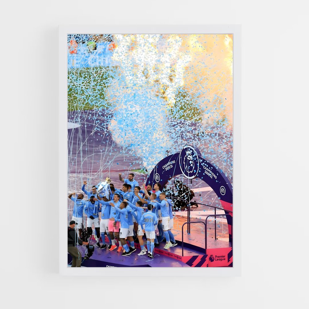 Poster Manchester City Victoire – affiche Football (vue 3)