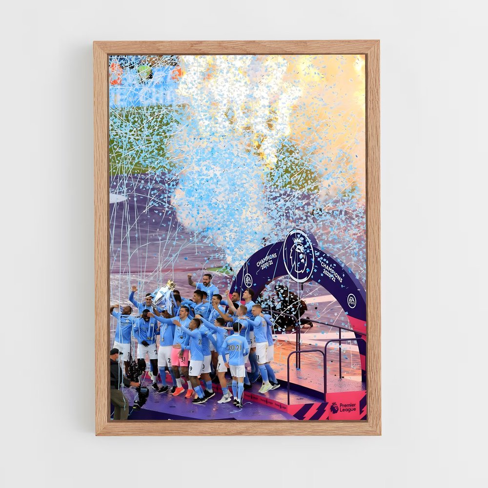 Poster Manchester City Victoire – affiche Football (vue 4)