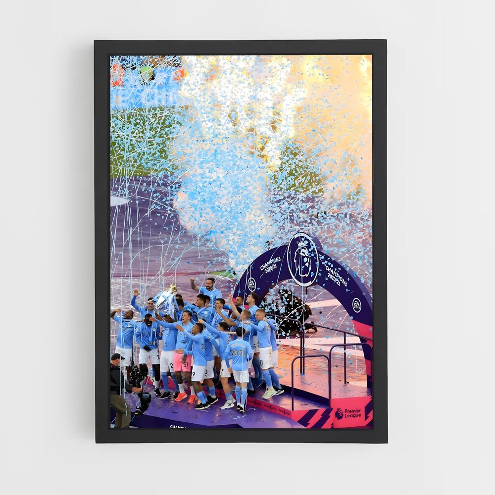 Poster Manchester City Victoire – affiche Football (vue 2)