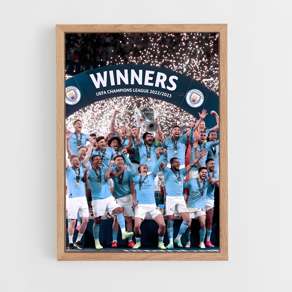 Poster Célébration Manchester City – affiche Football (vue 4)