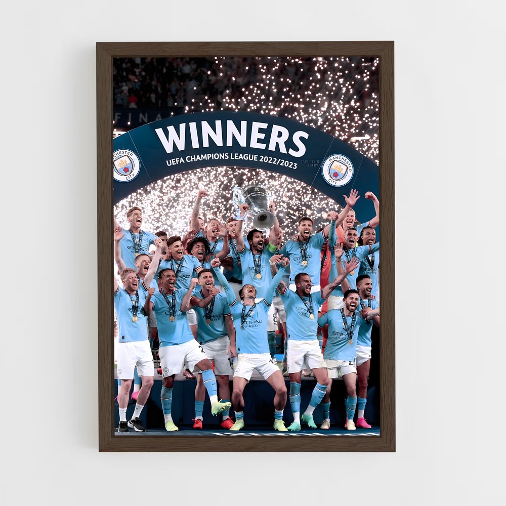 Poster Célébration Manchester City – affiche Football (vue 5)