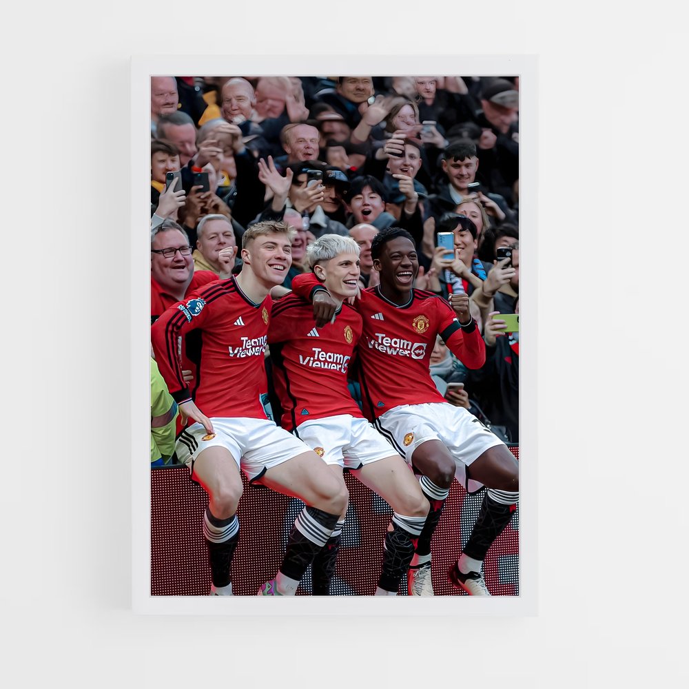 Poster Équipe Manchester United – affiche Football (vue 3)