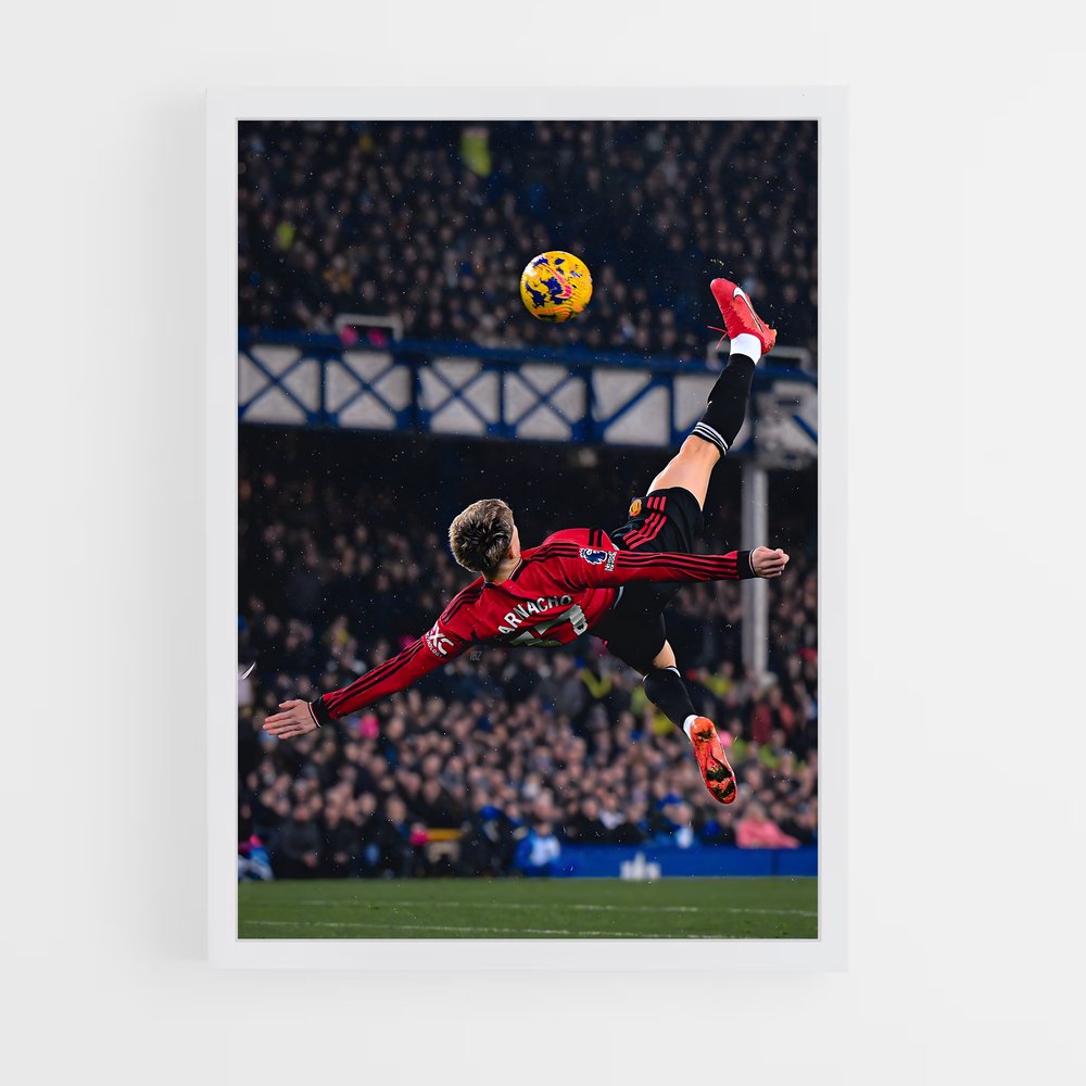 Poster Manchester United Ballon – affiche Football (vue 3)