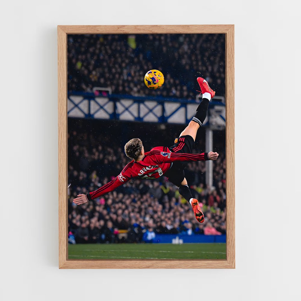Poster Manchester United Ballon – affiche Football (vue 4)