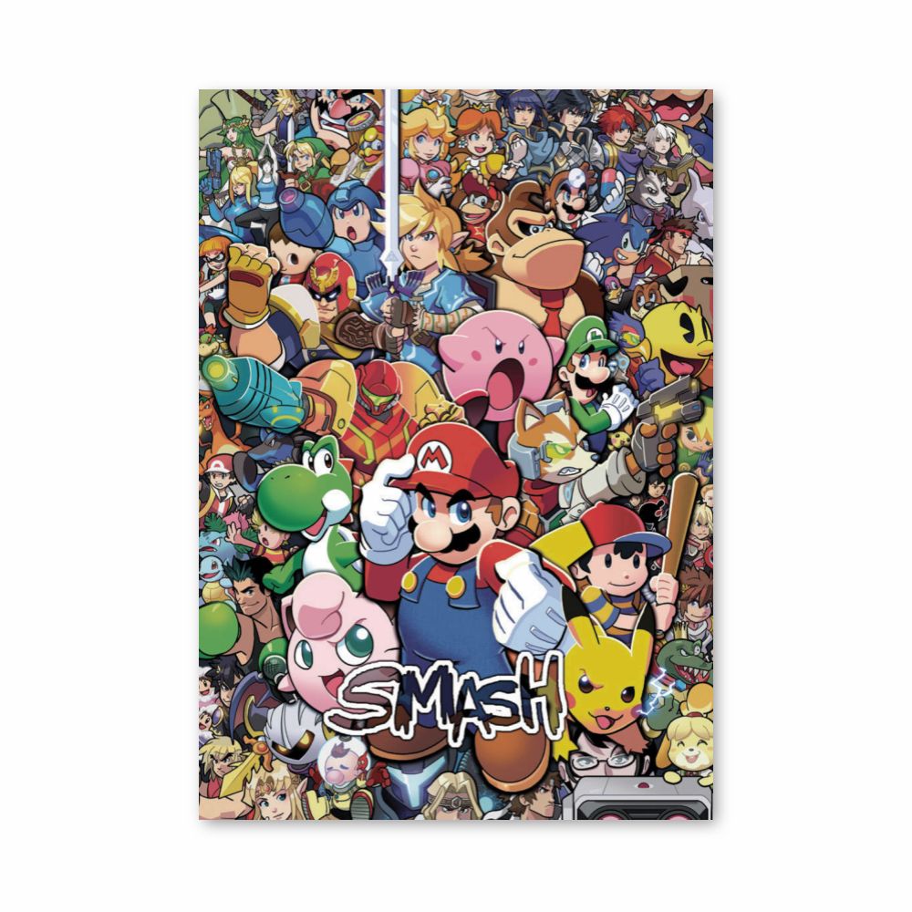 Poster Super Smash – affiche Mario