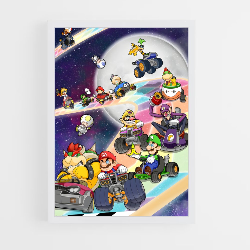Poster Mario Kart Arc en Ciel (vue 3)