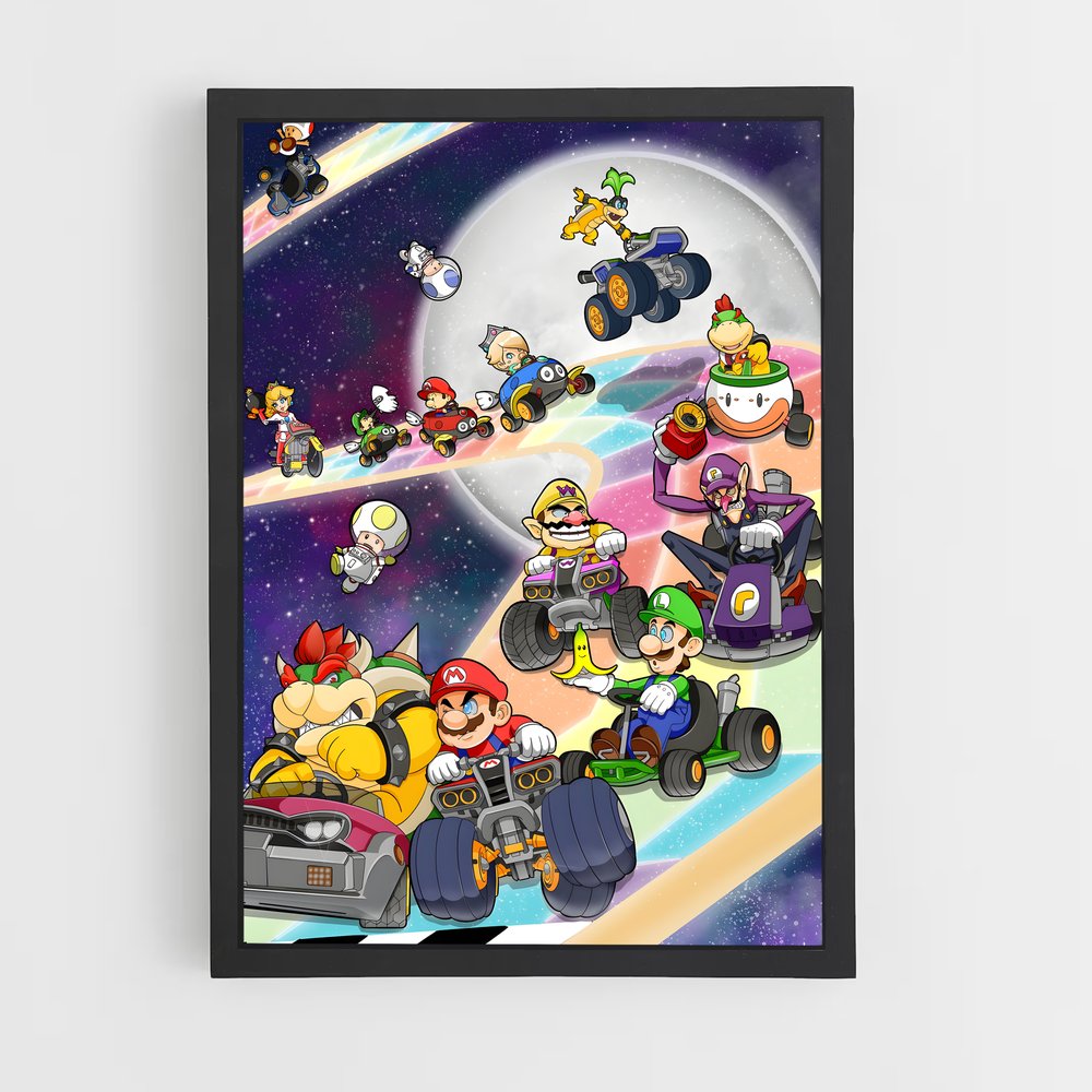 Poster Mario Kart Arc en Ciel (vue 2)