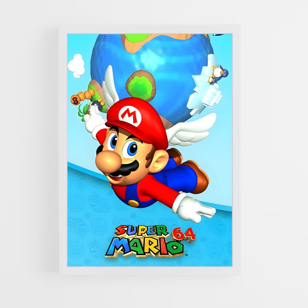 Poster Super Mario 64 (vue 3)