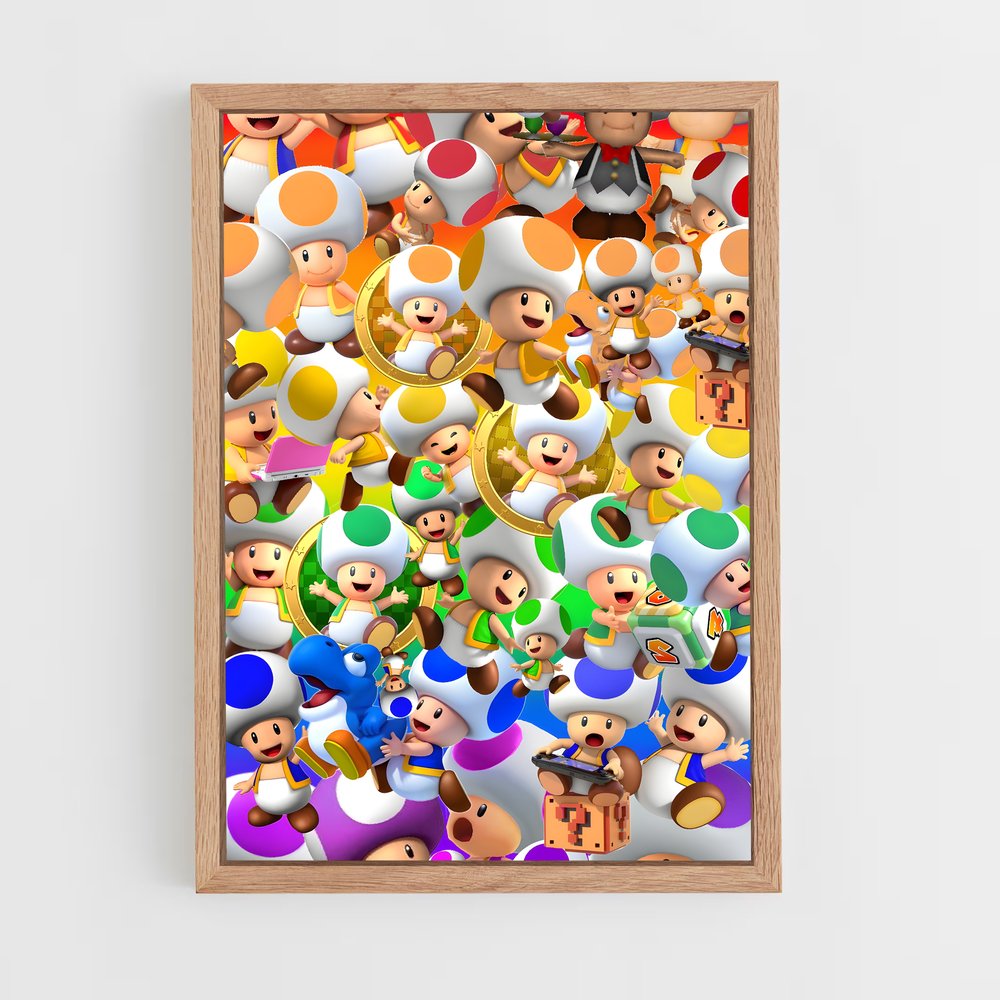 Poster Toad Couleurs – affiche Mario (vue 4)