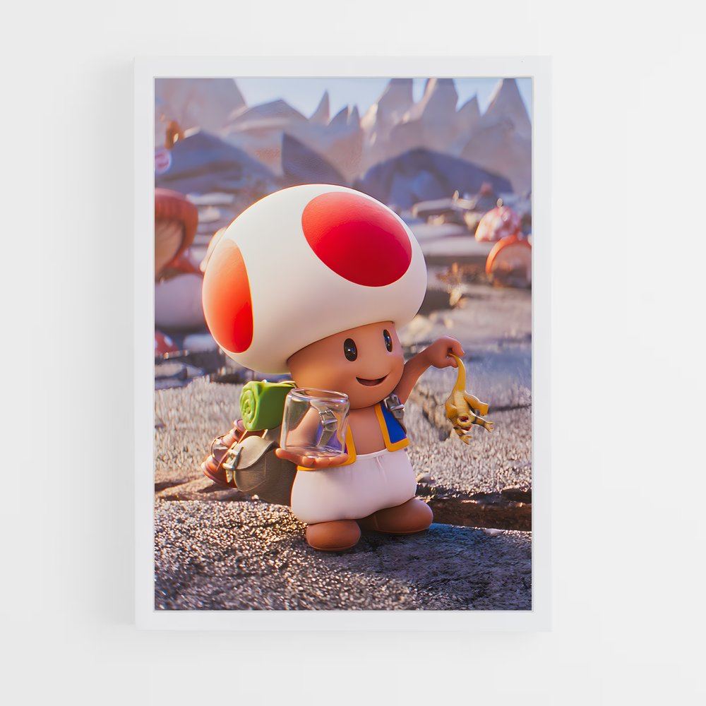 Poster Toad – affiche Mario (vue 3)
