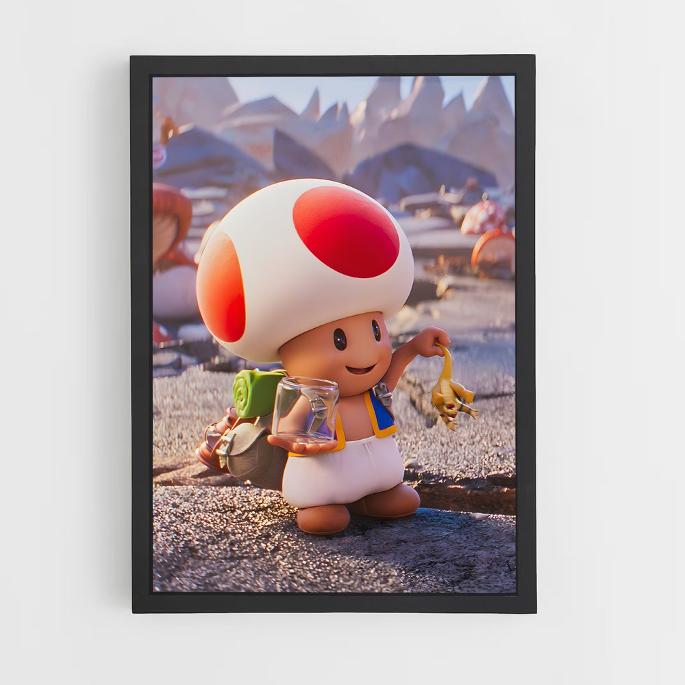 Poster Toad – affiche Mario (vue 2)