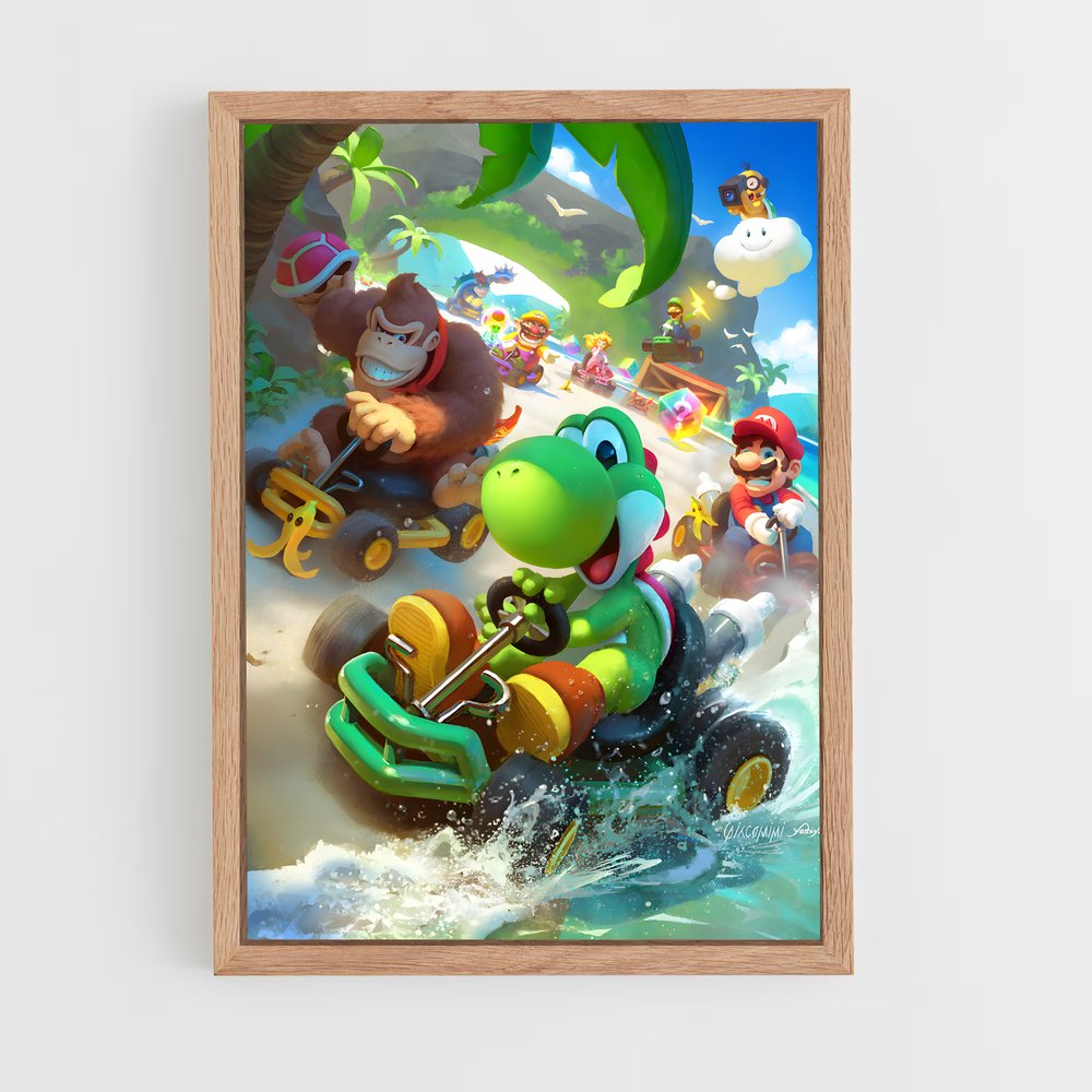 Poster Mario Kart Yoshi (vue 4)