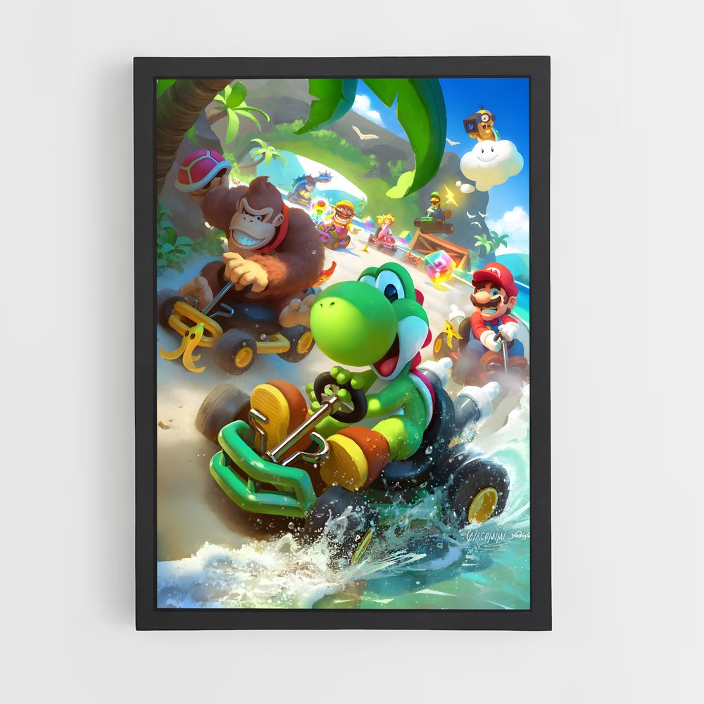Poster Mario Kart Yoshi (vue 2)