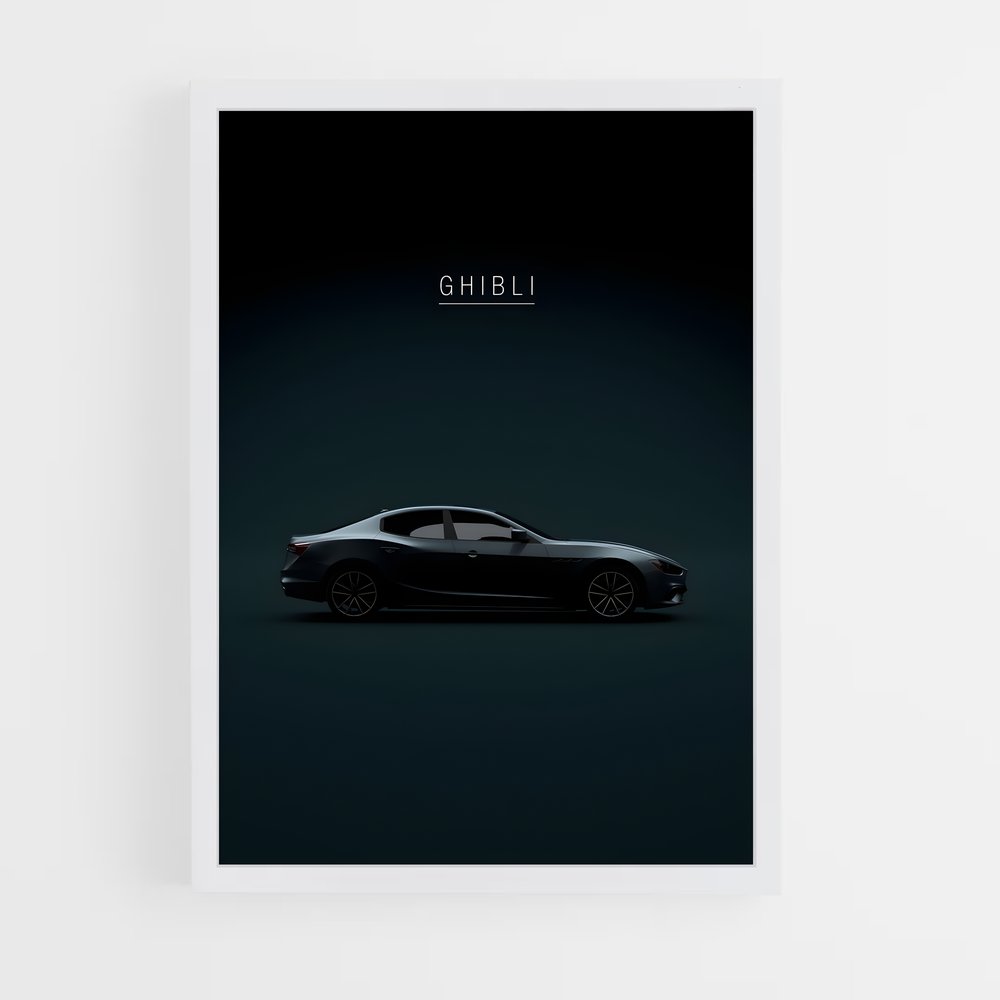 Poster Ghibli – affiche Maserati (vue 3)